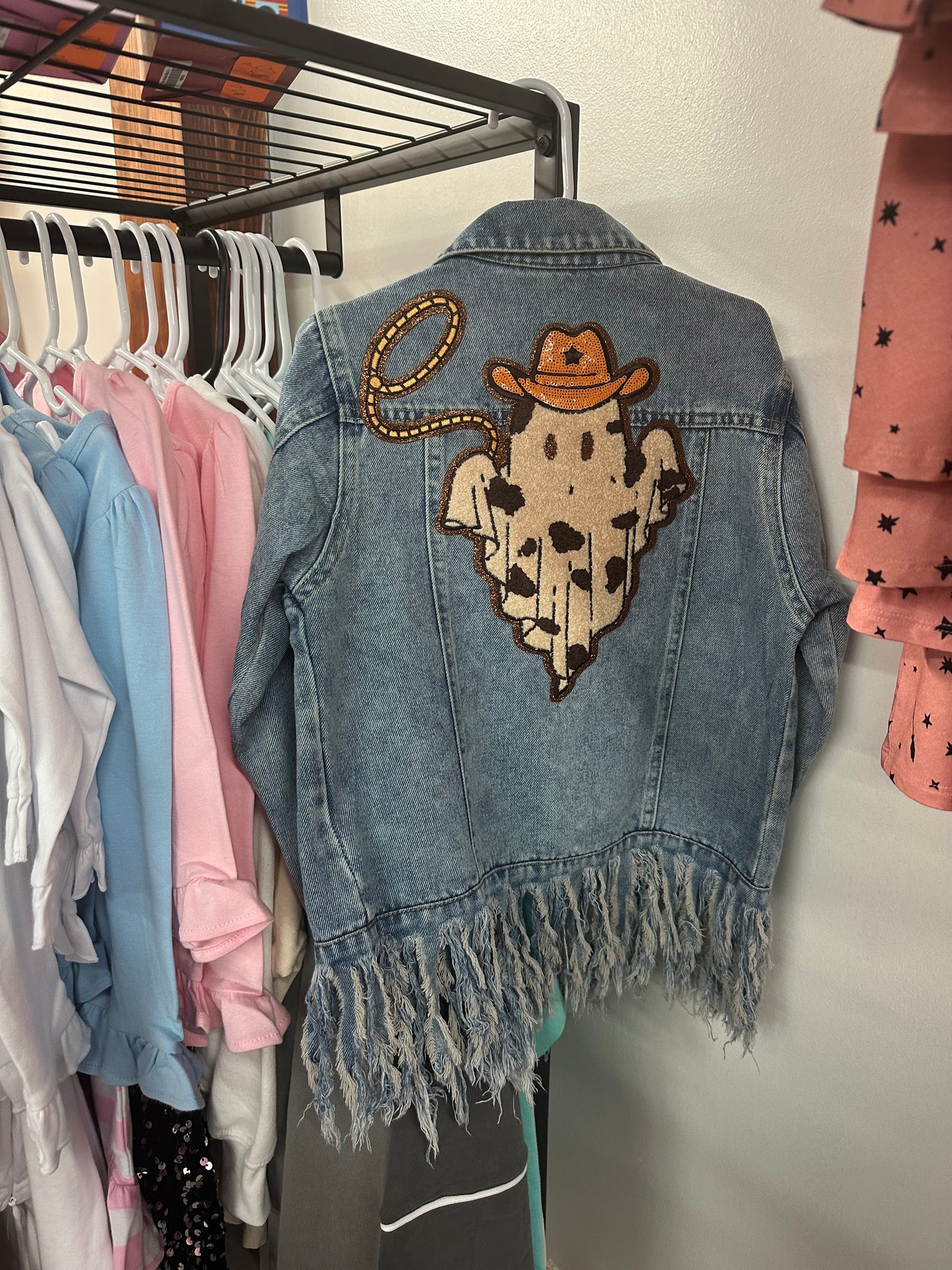 Western Ghost Patch Jean Jacket