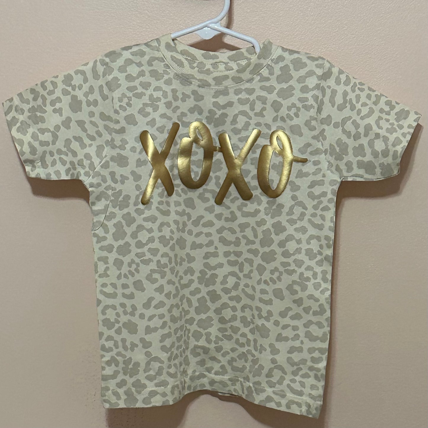Metallic Gold XOXO Puff Tee