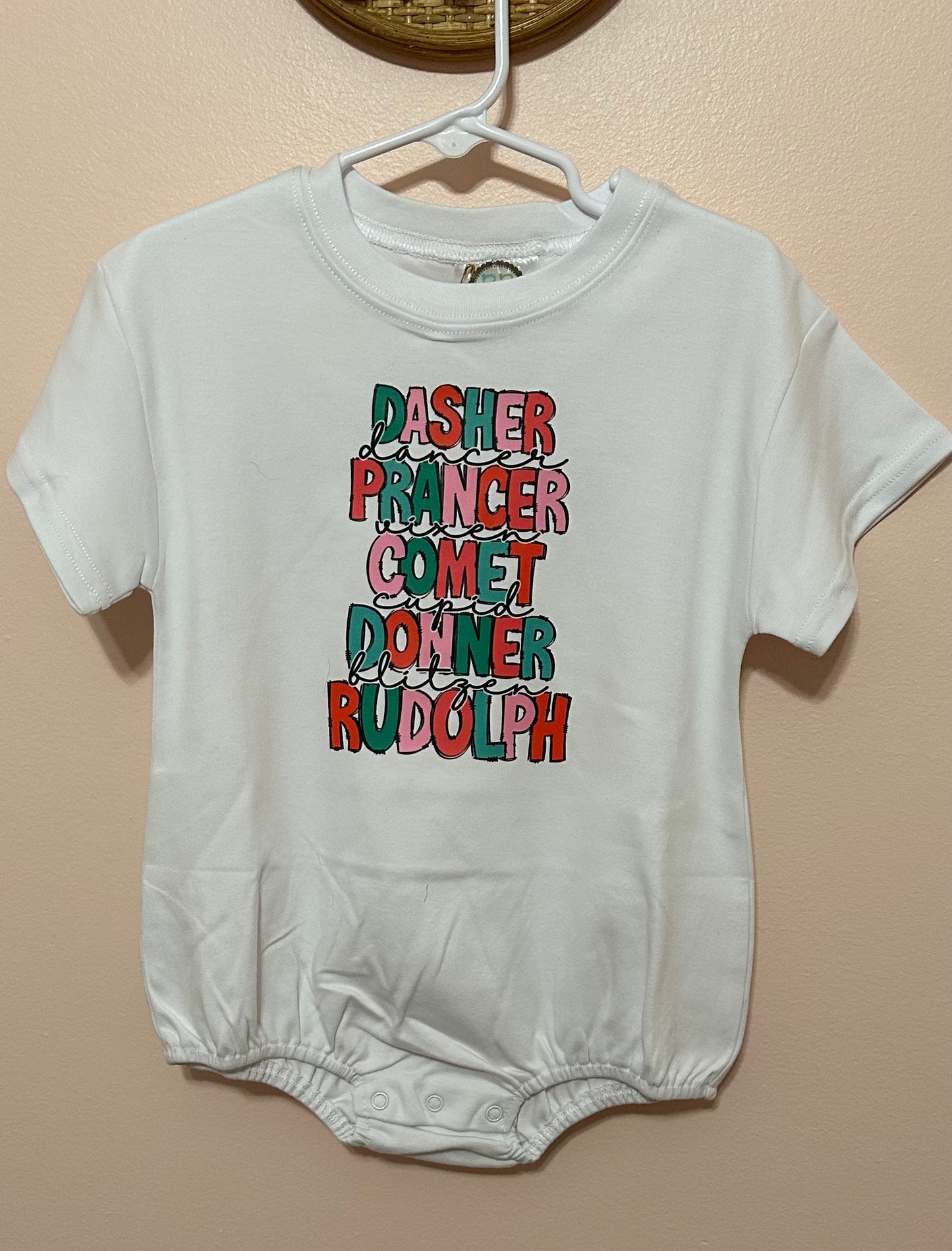 Reindeer Names Bubbles & Tees