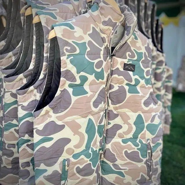 AF Waterfowl Old School Camo Puffer Vest