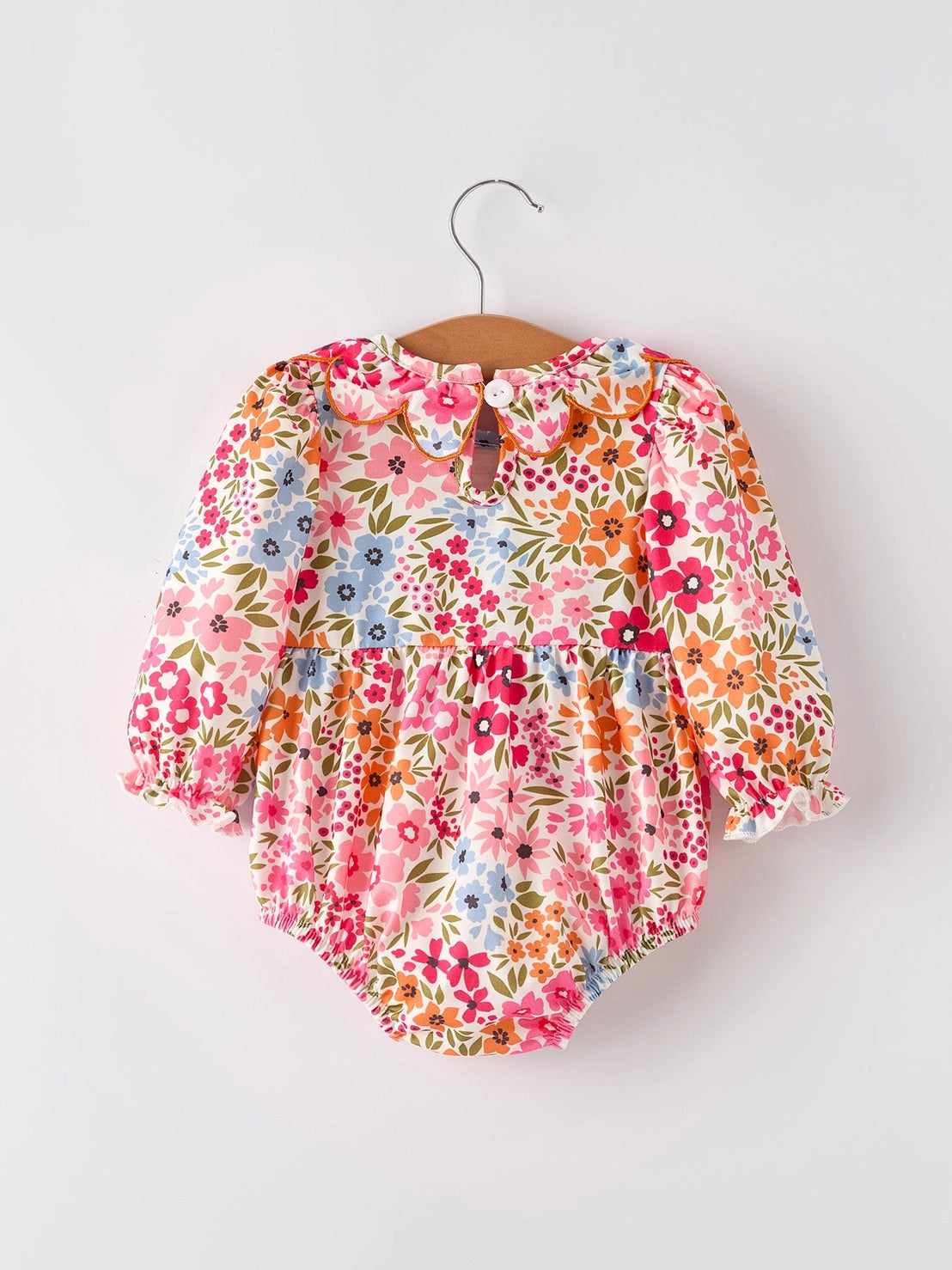 Halloween Pumpkin Floral Smock Bubble