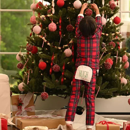 Red Plaid 2 PC Set with Butt Flap