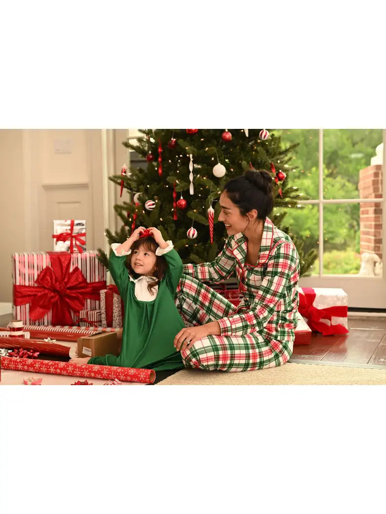 Christmas Plaid Button Down Set