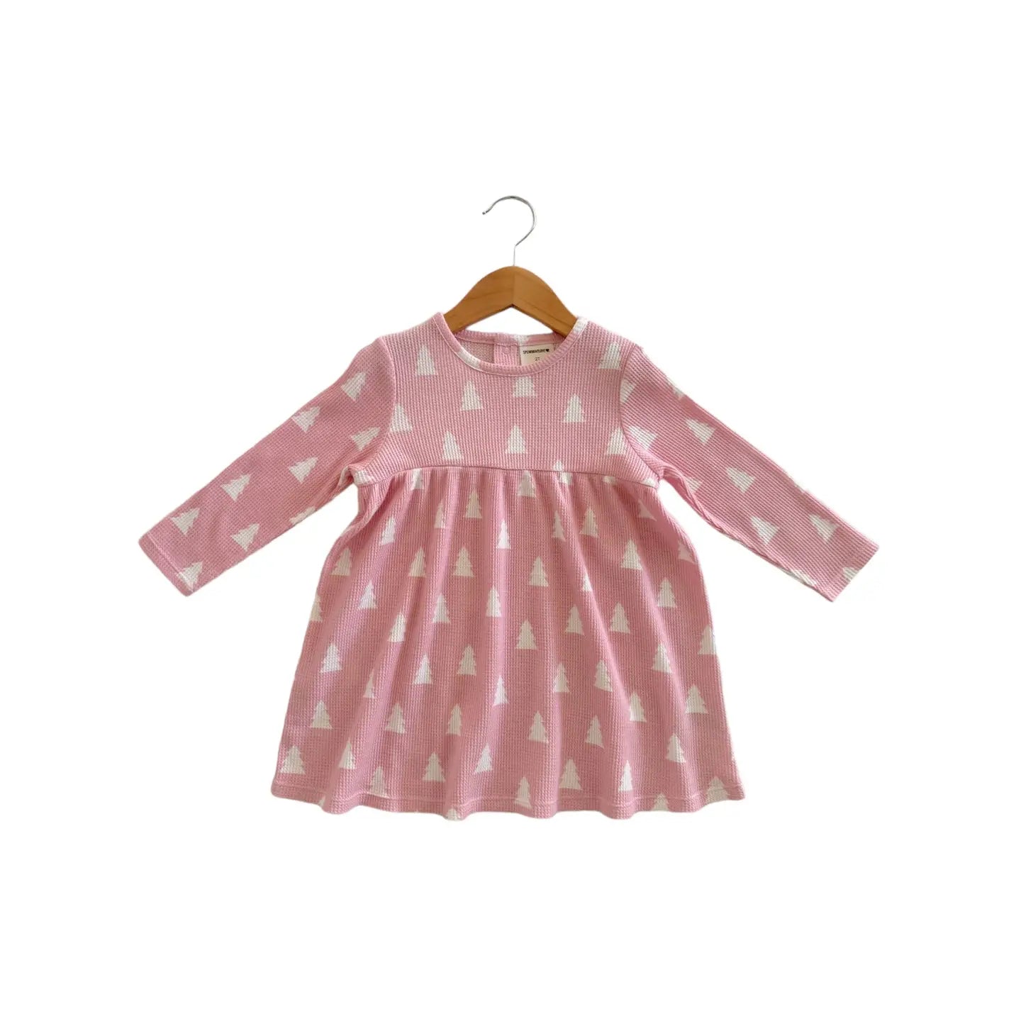 Pink Trees Waffle Knit Dress
