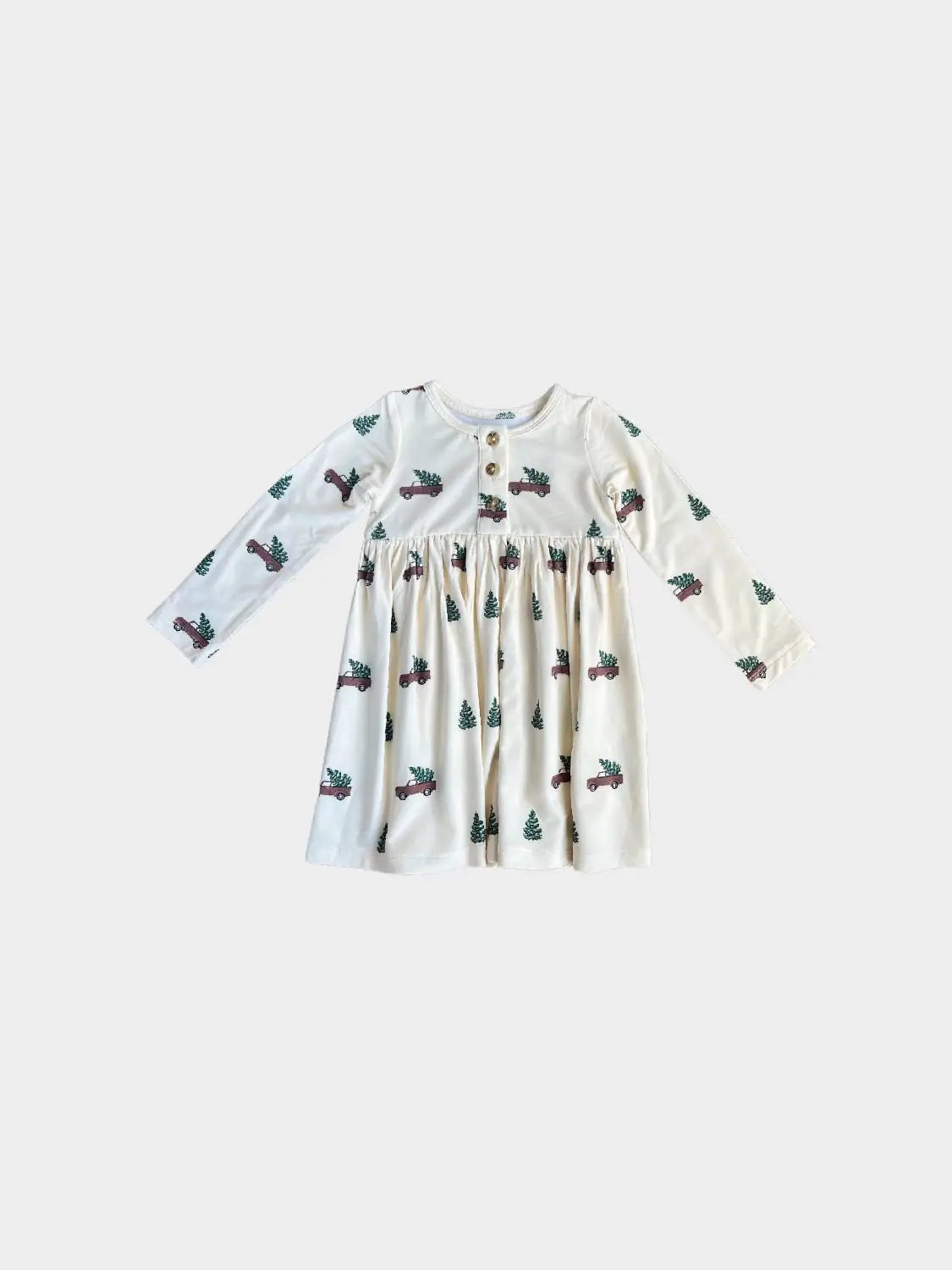 Christmas Truck Bamboo Henley Dress