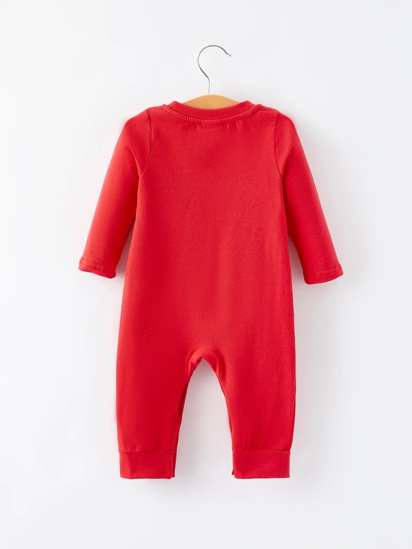 Red Christmas Smocked Boys Romper