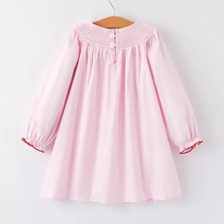 Pink Smocked Valentine Bubble & Dress