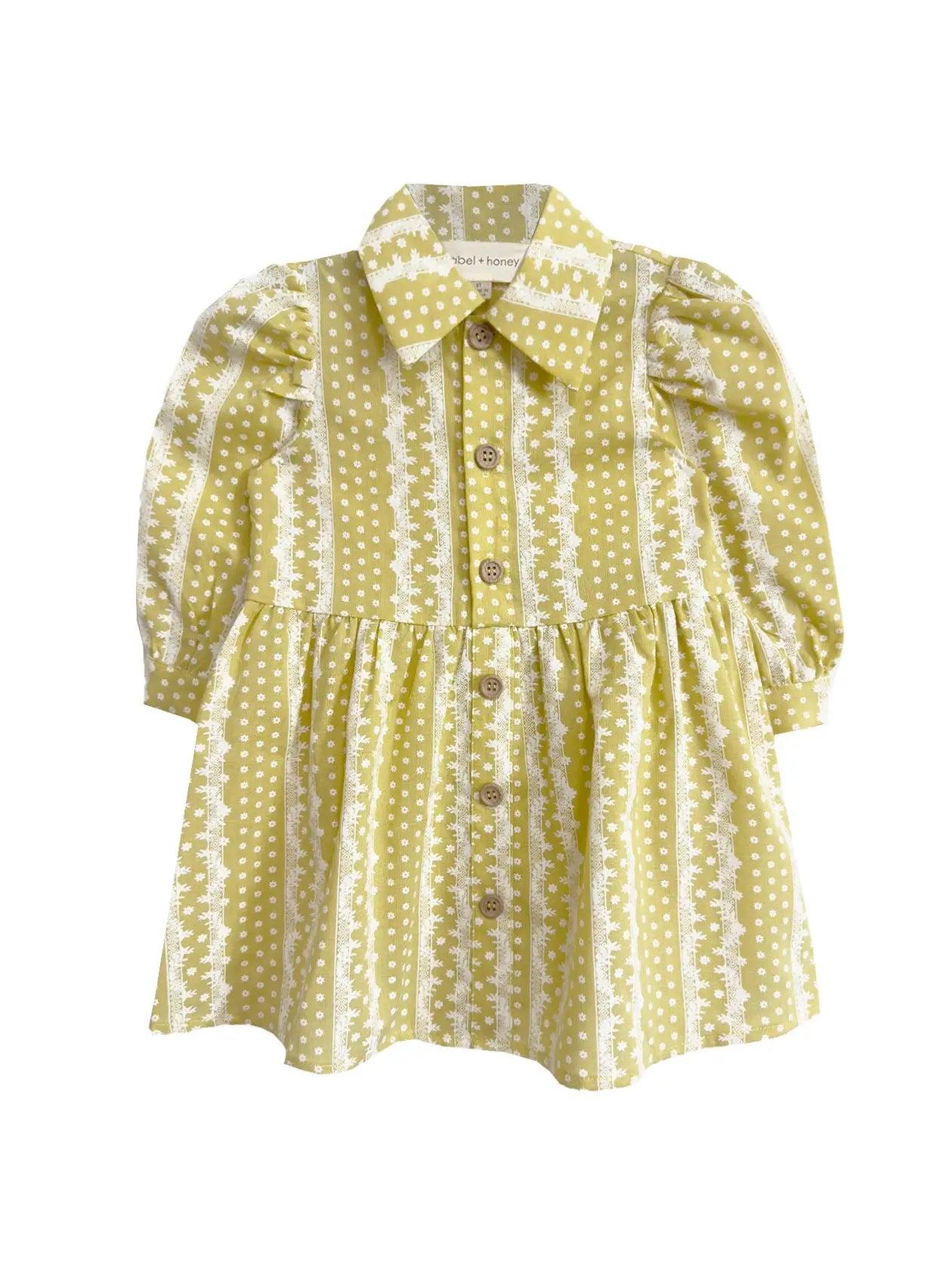 Vintage Yellow Magnolia Dress