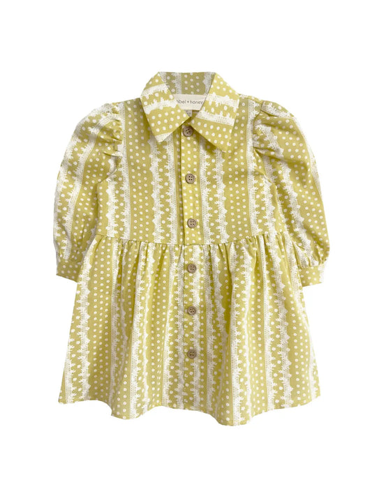 Vintage Yellow Magnolia Dress