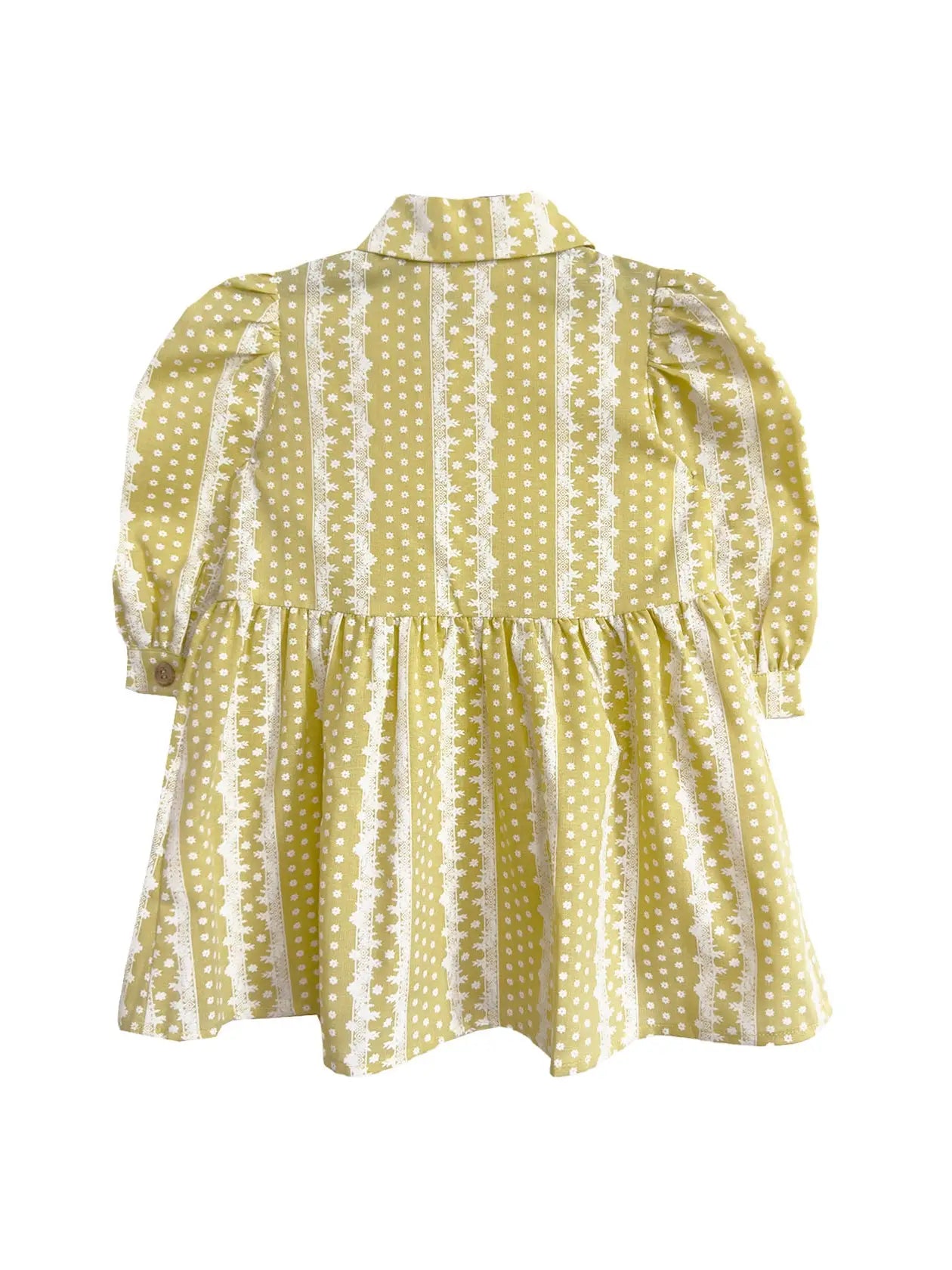 Vintage Yellow Magnolia Dress
