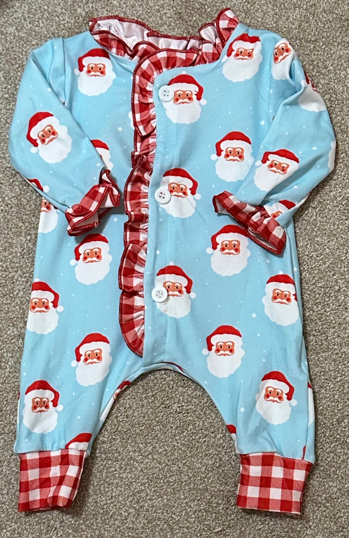 Vintage Santa Ruffle Romper & Sets