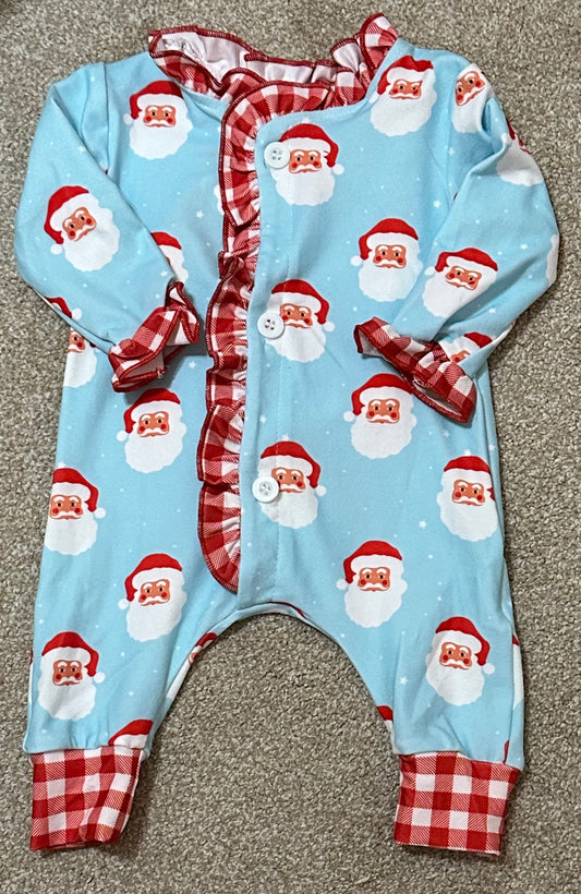 Vintage Santa Ruffle Romper & Sets