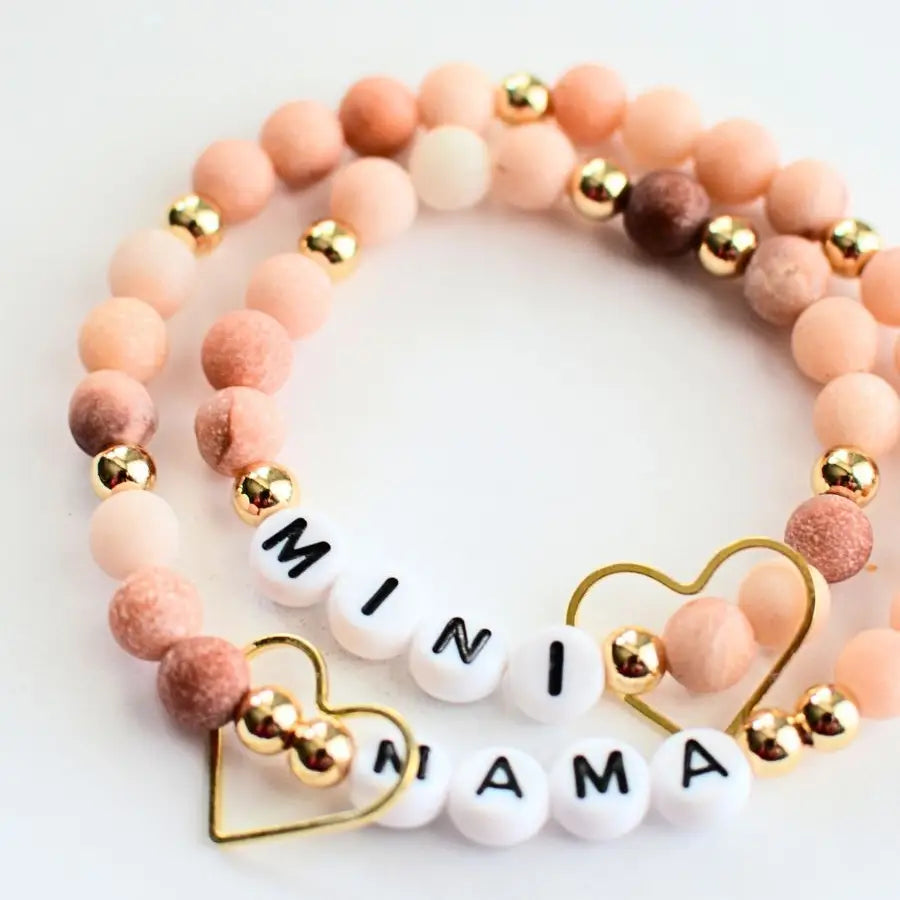 Mama & Mini Pink Beaded Bracelets