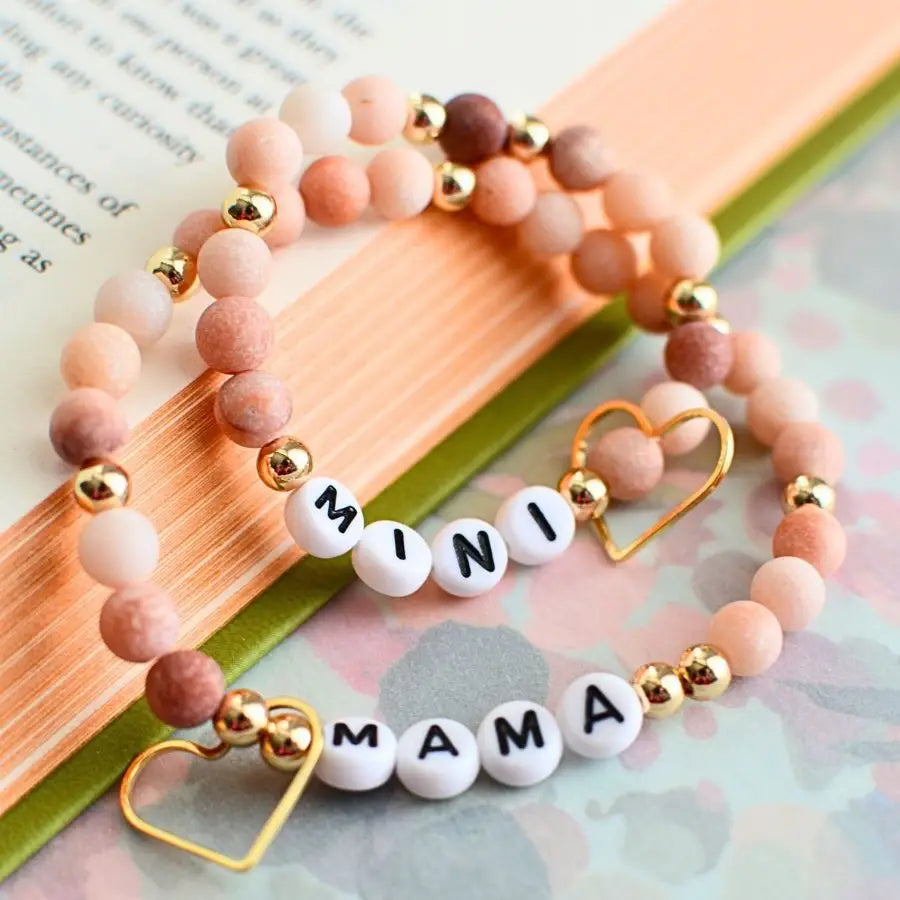 Mama & Mini Pink Beaded Bracelets