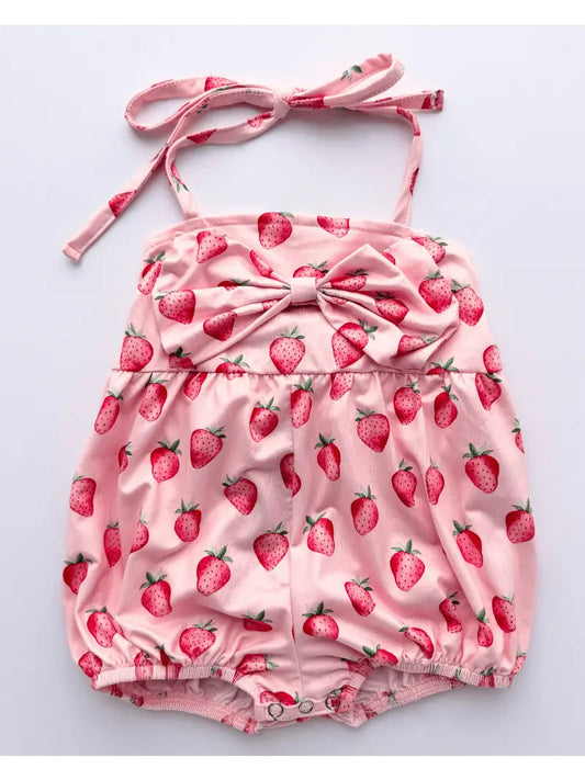 Strawberry Shortcake Bow Romper