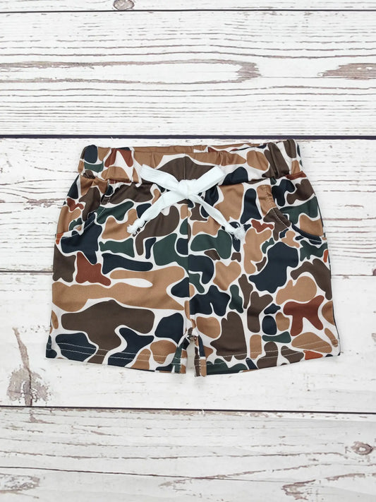 Dark Brown Camo Shorts