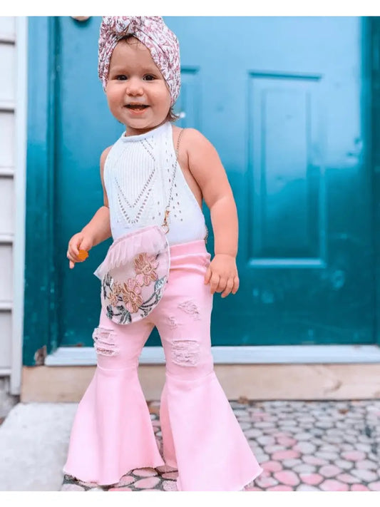 Barbie Pink Denim Bell Bottoms