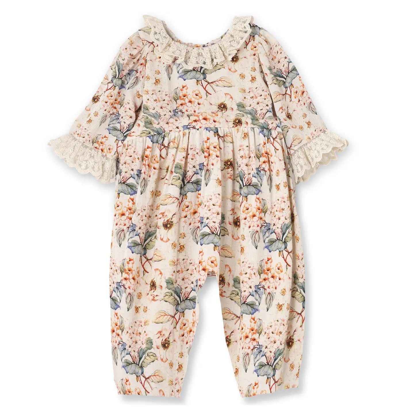 Vintage Floral Lace Romper