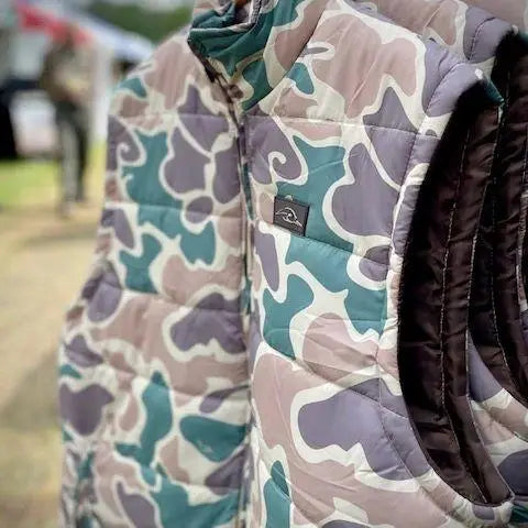 AF Waterfowl Old School Camo Puffer Vest