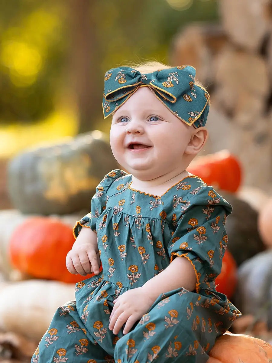 Vintage Autumn Ivy Romper