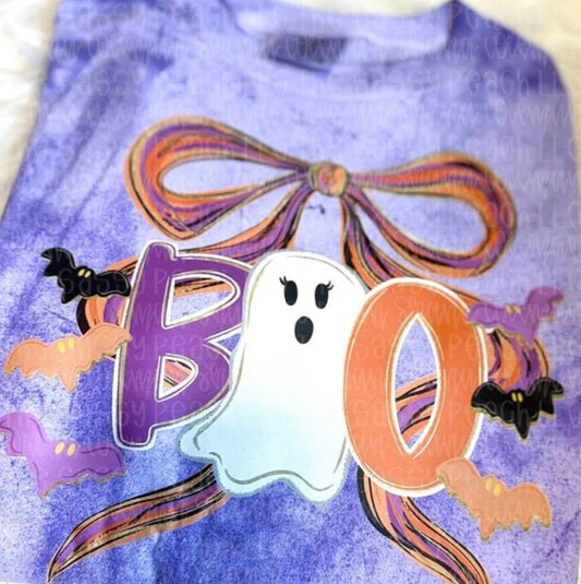 Boo Halloween Coquette Tee