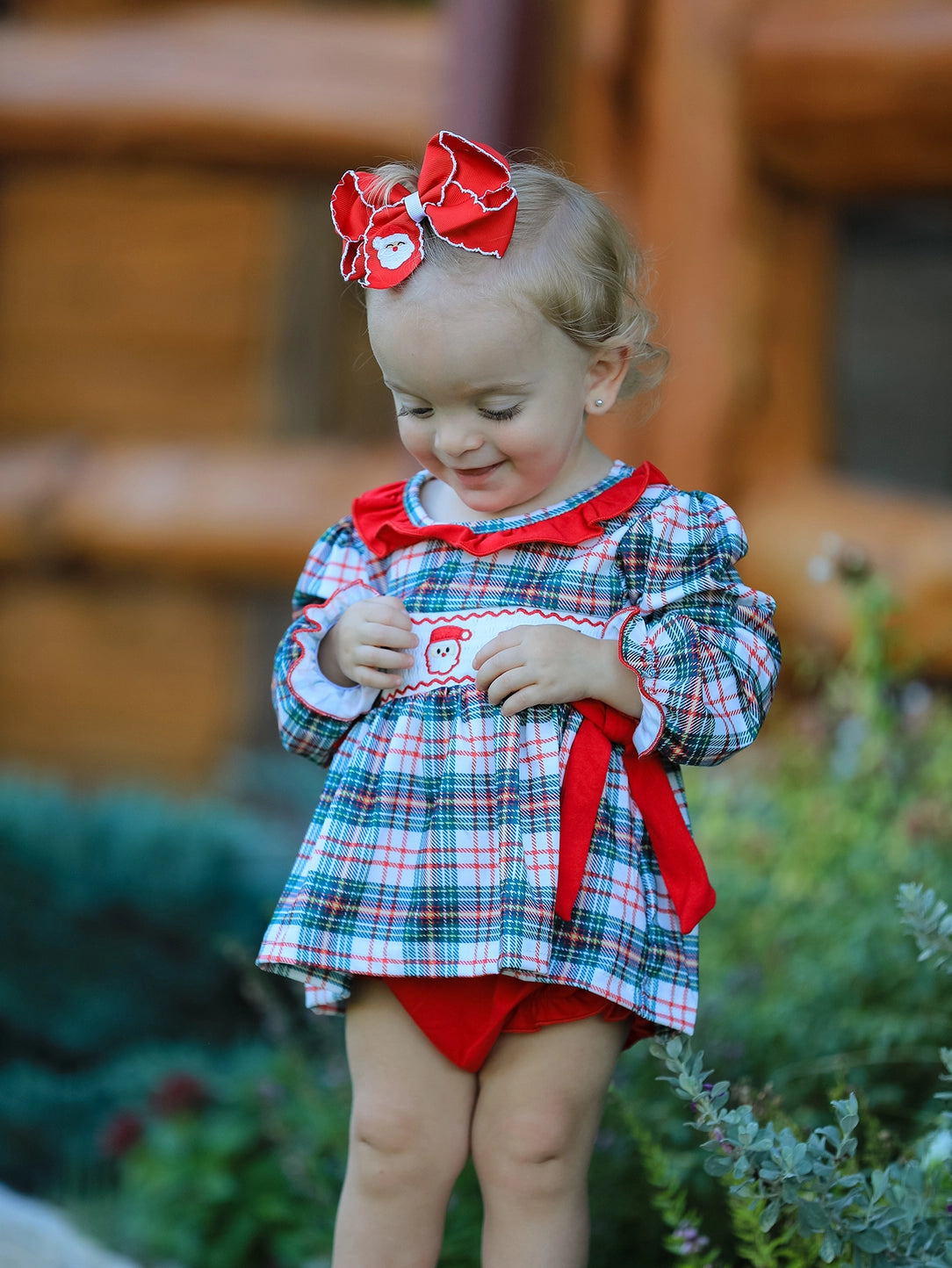 Christmas Embroidery Smocked Set (Infant)