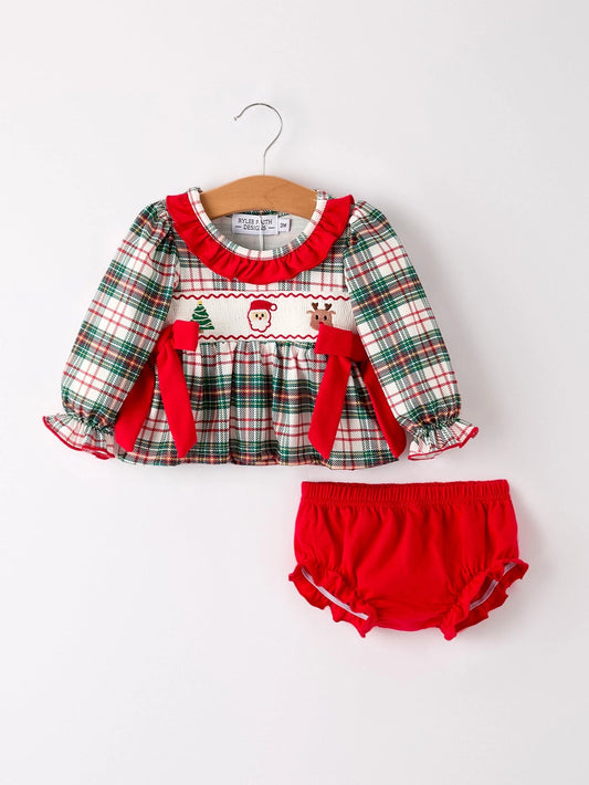 Christmas Embroidery Smocked Set (Infant)