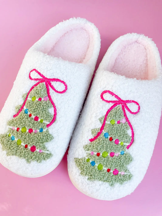Adult Christmas Tree Slippers