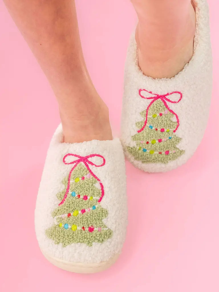 Adult Christmas Tree Slippers