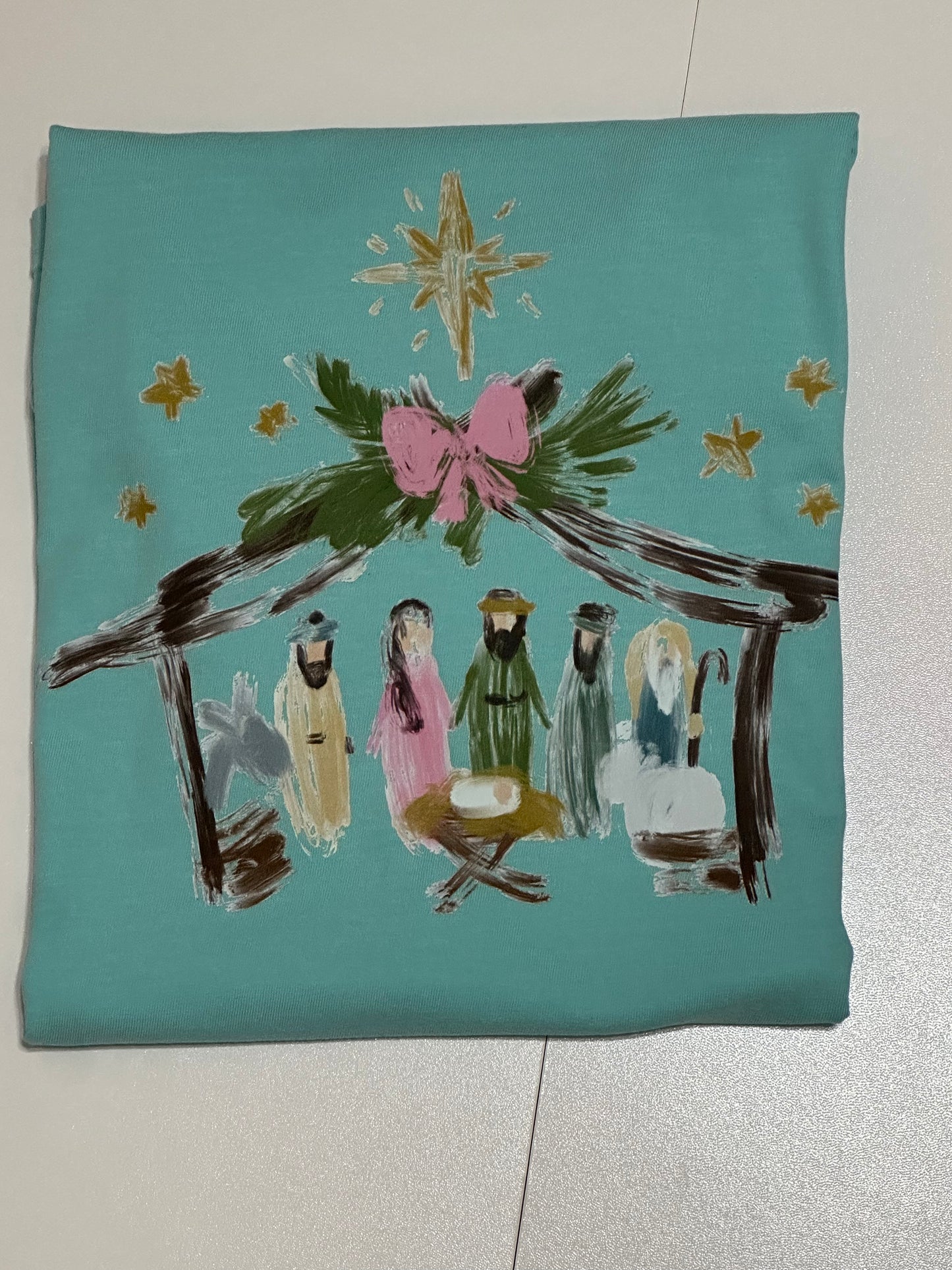 Watercolor Nativity CC Tee