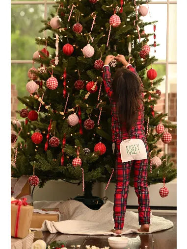 Red Plaid Ruffle 2PC Set with Butt Flap