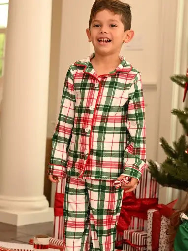 Christmas Plaid Button Down Set