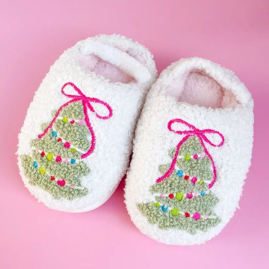 Kids Christmas Tree Slippers