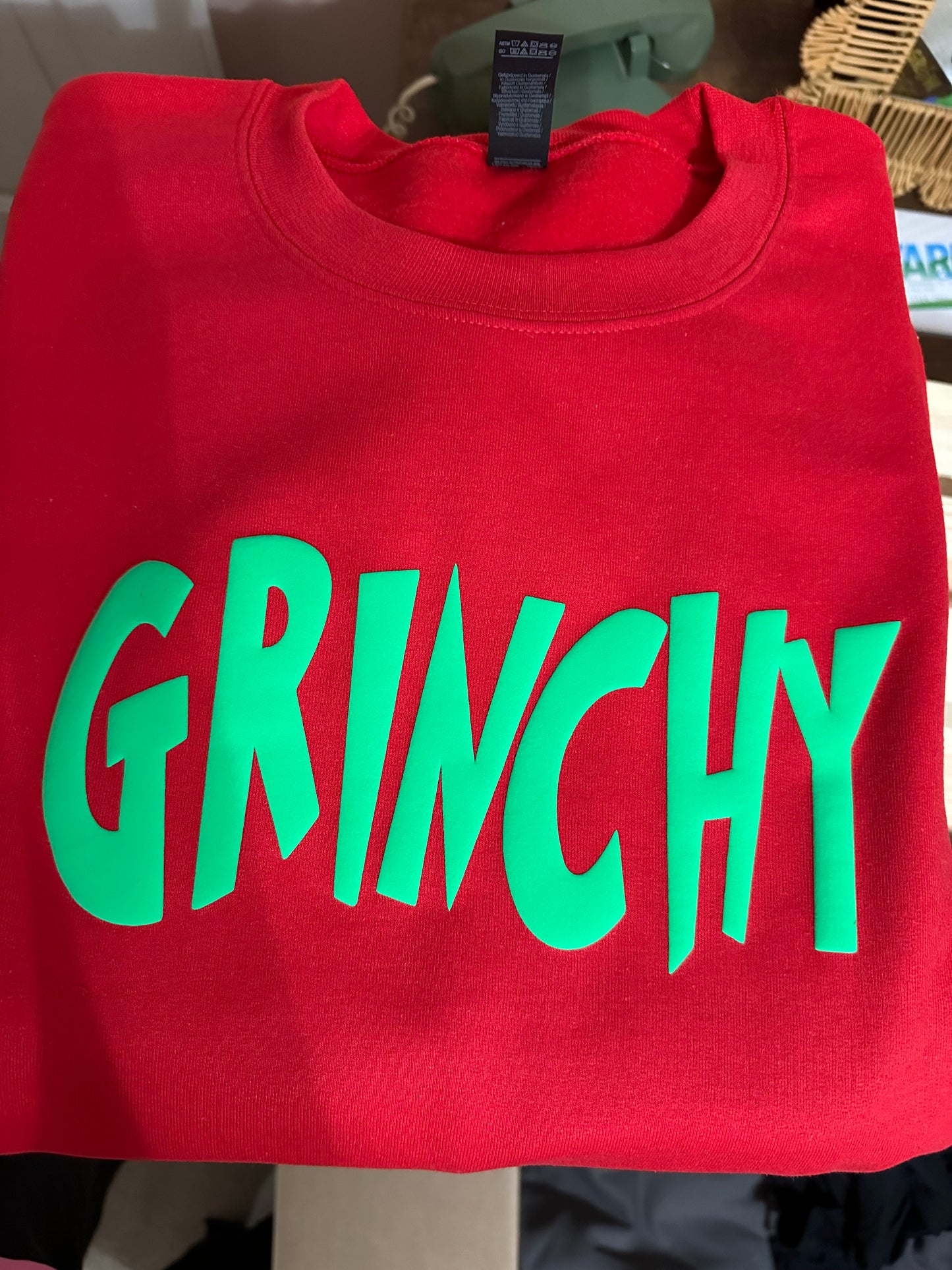 Grinchy Puff Vinyl Sweatshirts
