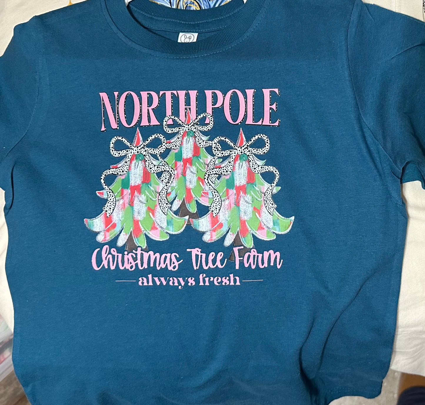 North Pole Christmas Tree Farm Toddler Tee